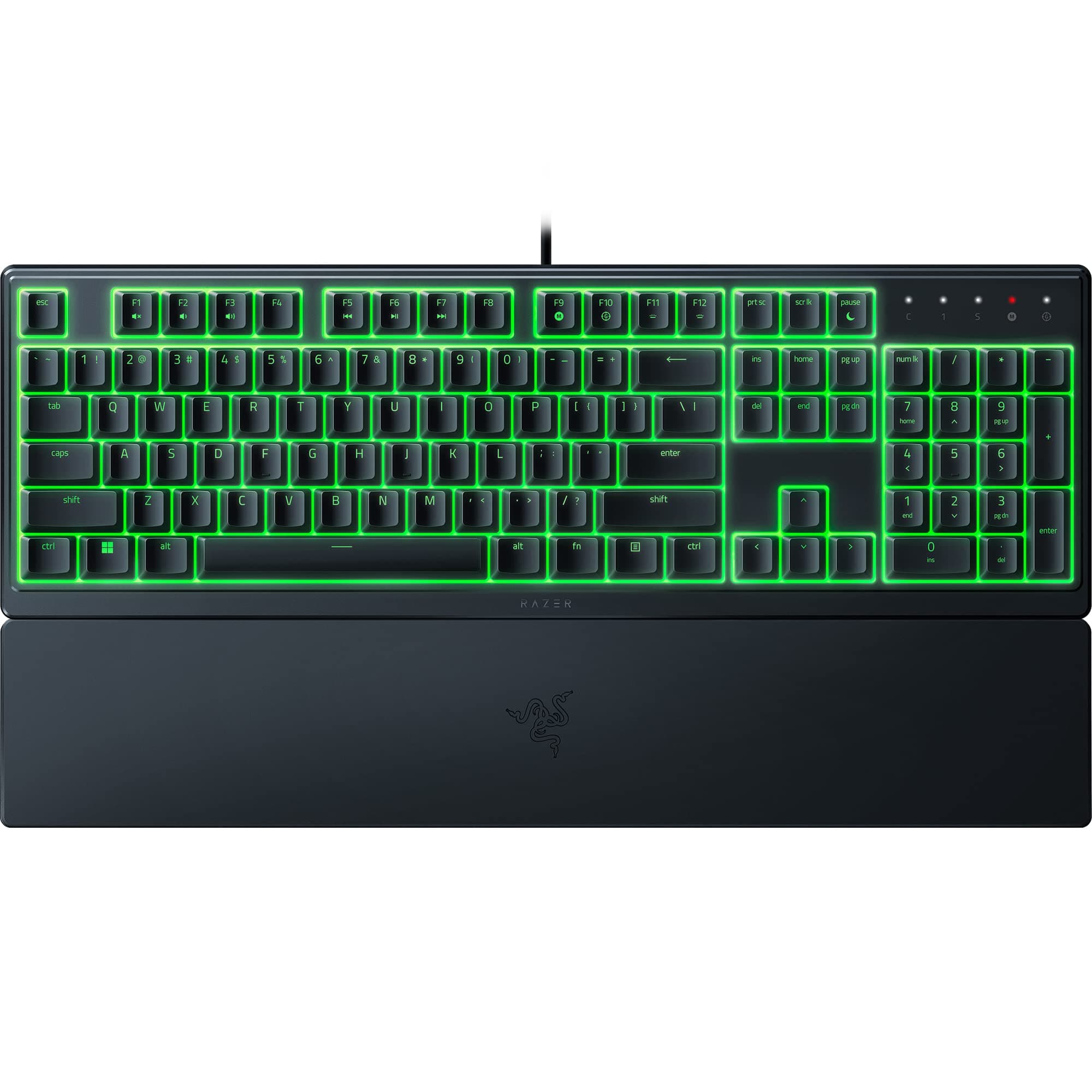 Клавиатура Razer Ornata V3 X, гейминг, Silent Membrane Switches, RGB подсветка, черна, USB