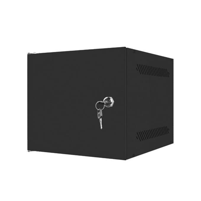 Lanberg rack cabinet 10" wall-mount 6U / 280x310 for self-assembly with metal door (flat pack), black
