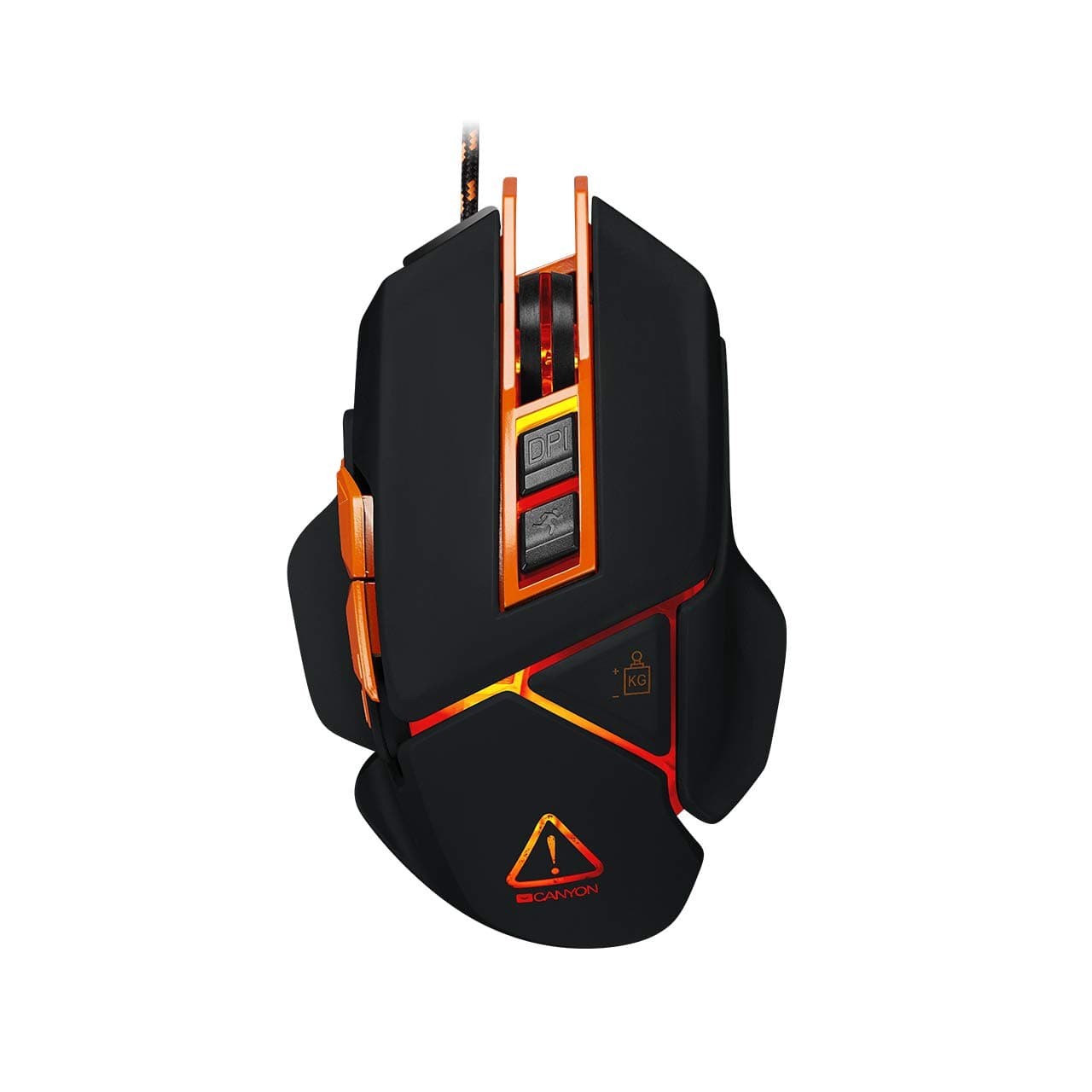 Мишка Canyon Hazard CND-SGM6N, оптична (6400 dpi), USB, черен, moveable weight