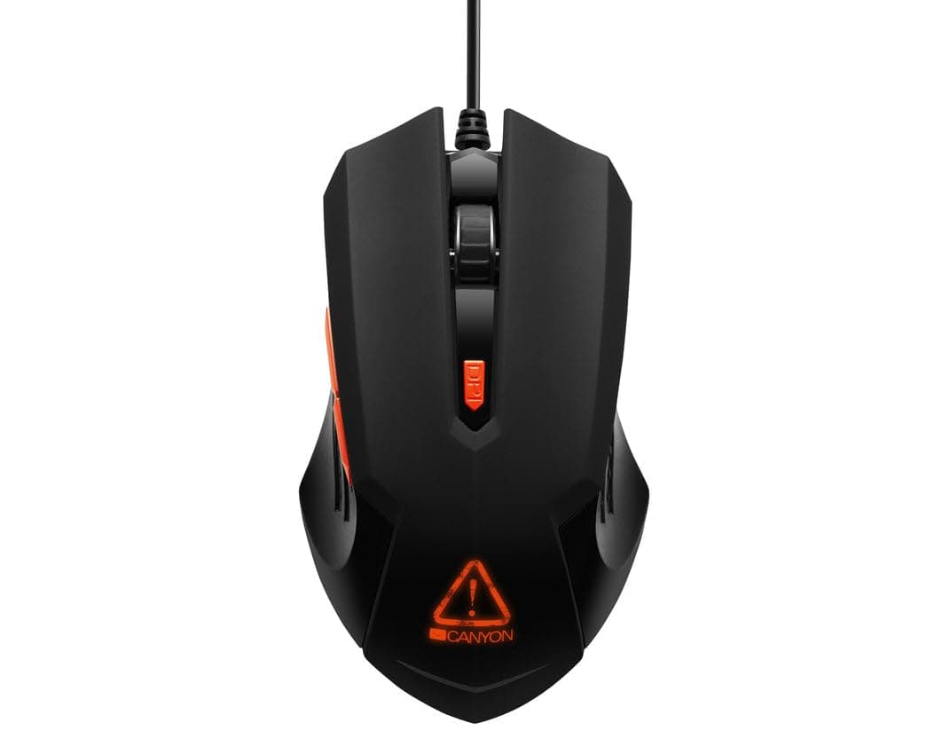 Мишка Canyon CND-SGM01RGB, оптична, 3200 dpi, USB, черна, RGB