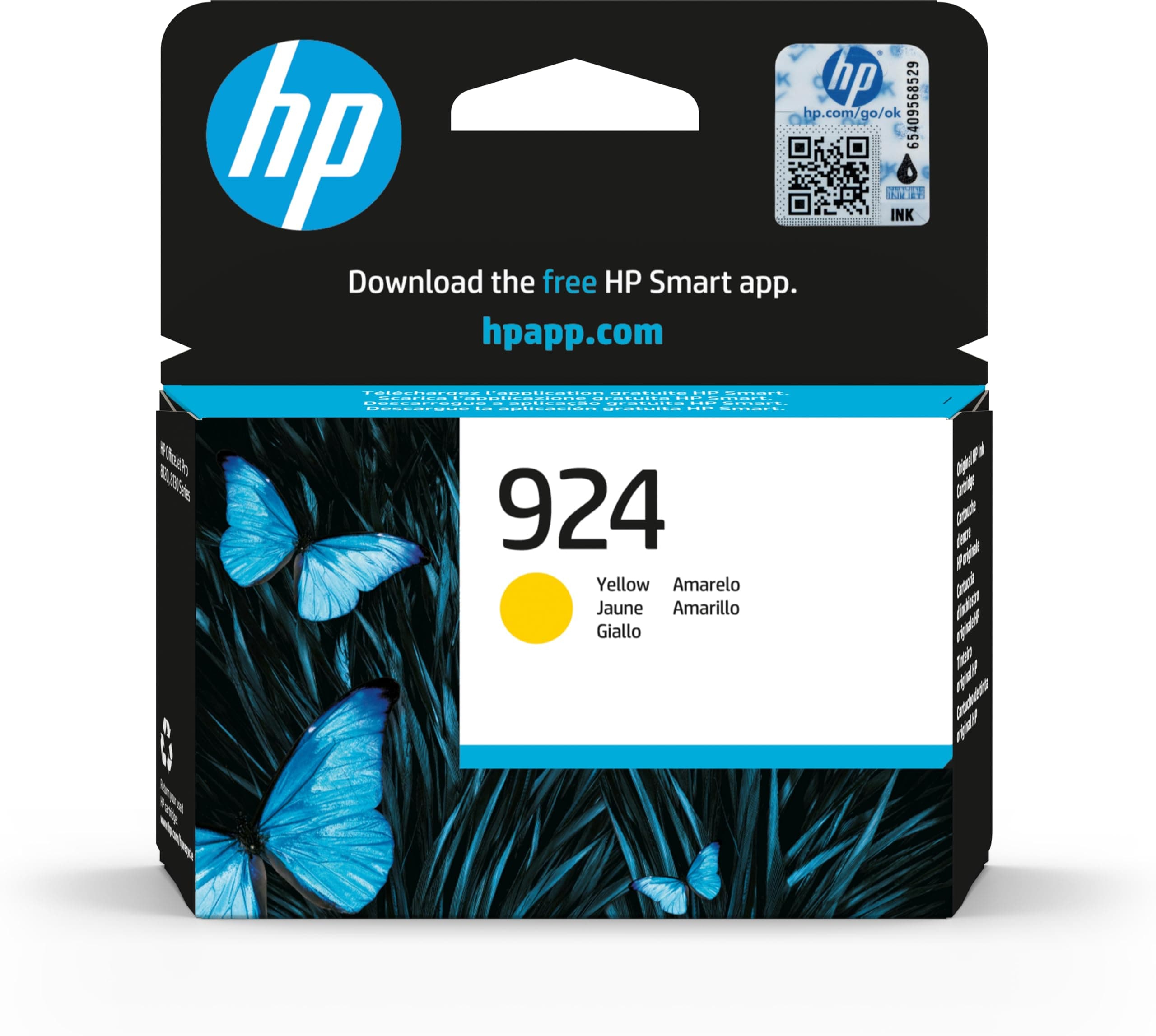 Жълта оригинална касета с мастило HP 924
