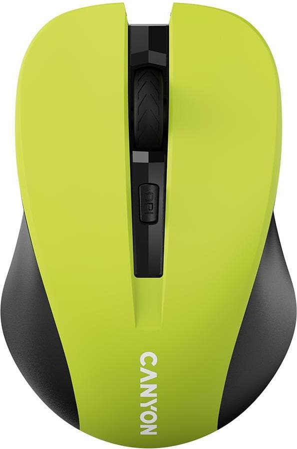 Мишка Canyon MW-1 (CNE-CMSW1Y), оптична (1600dpi), безжична, USB, зелена