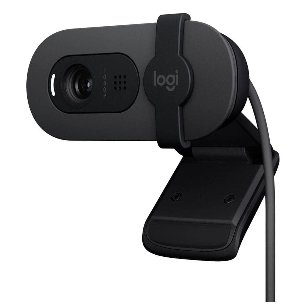 Уеб камера Logitech Brio 100 (960-001585), микрофон, Full HD (1920x1080@30fps), защитен капак, черна