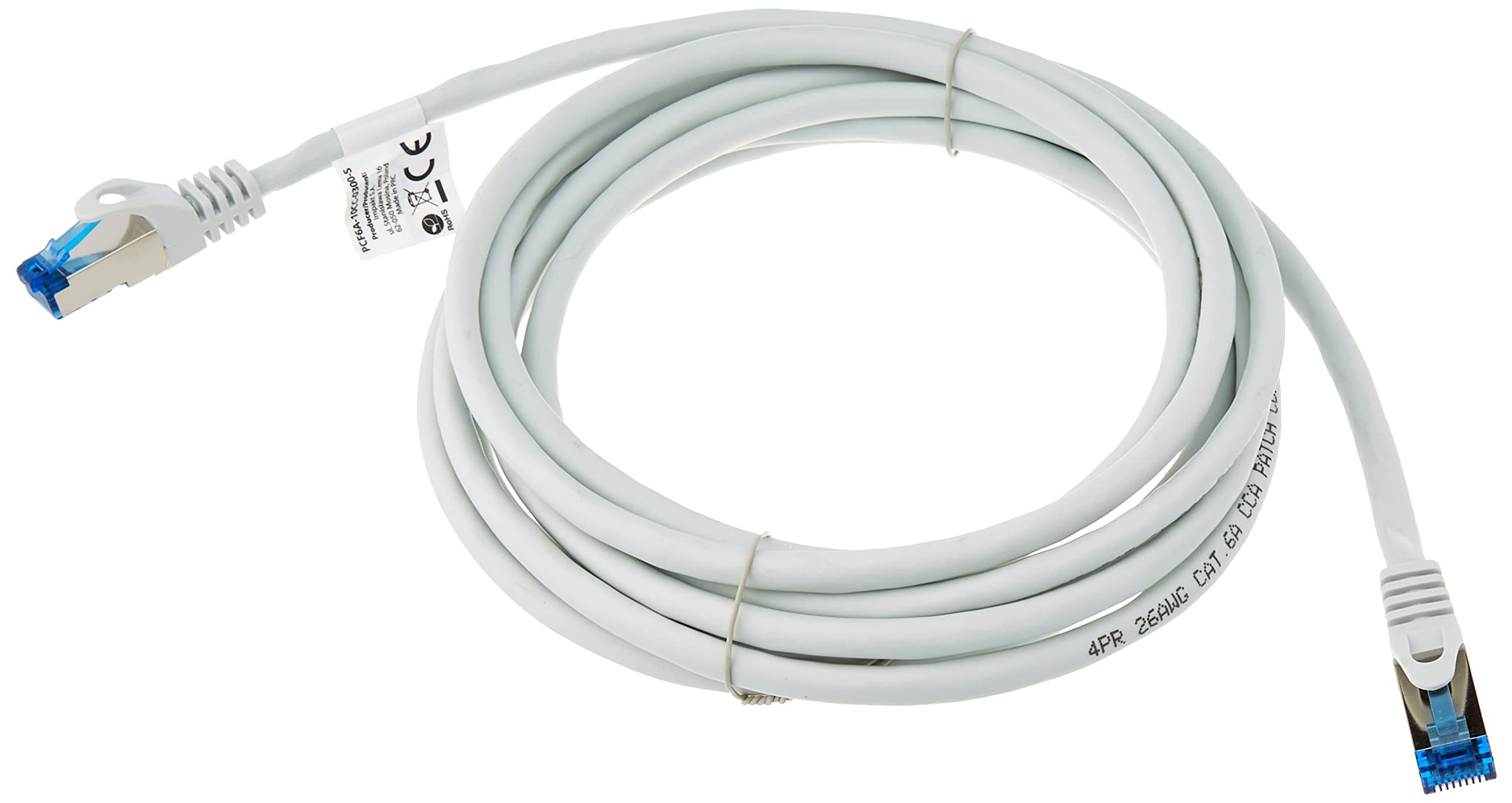 Lanberg patch cord CAT.6A FTP LSZH CCA 3m Fluke Passed, grey