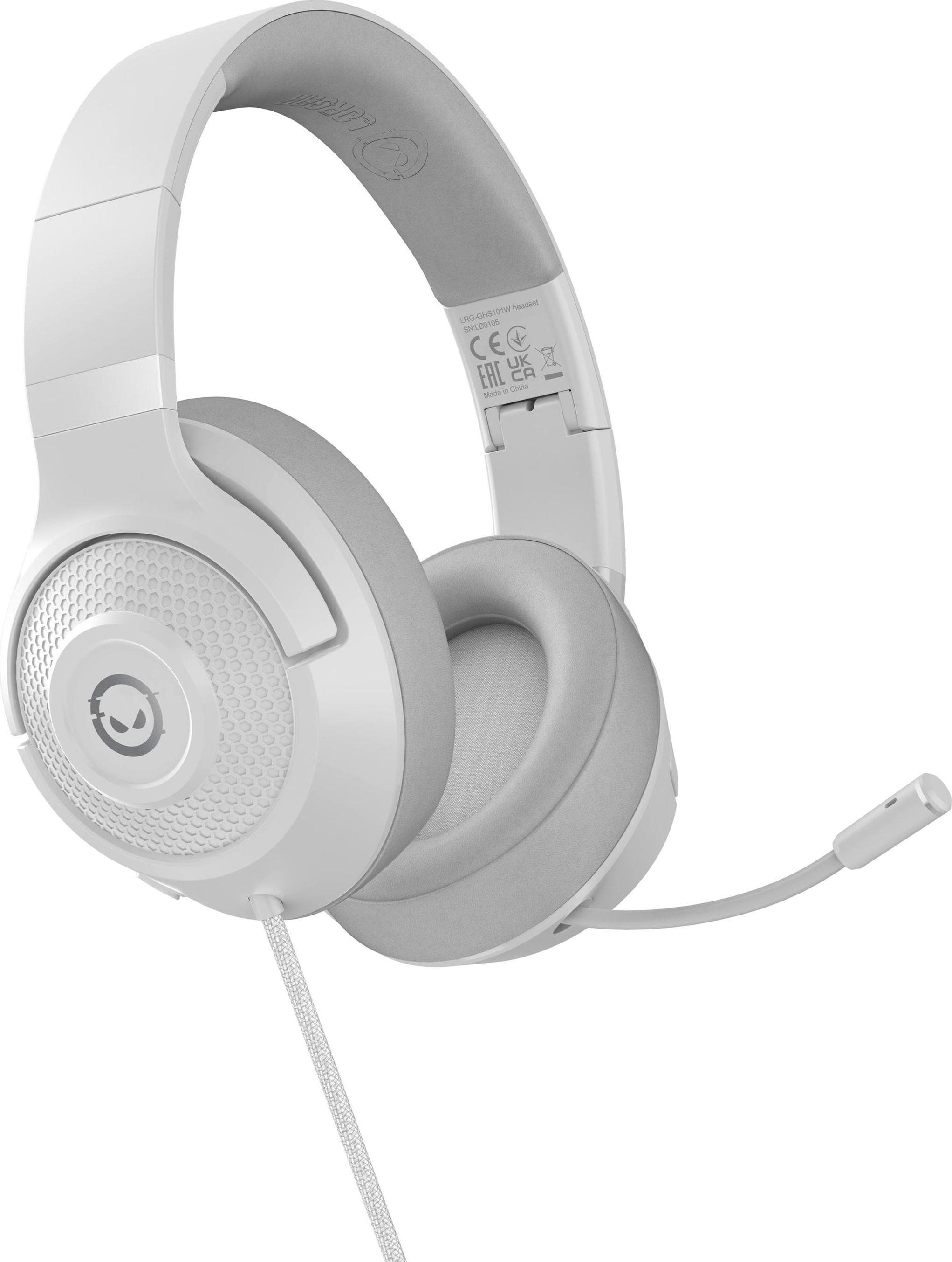 Слушалки Lorgar Noah 101, микрофон, 3.5mm жак, гейминг, бели