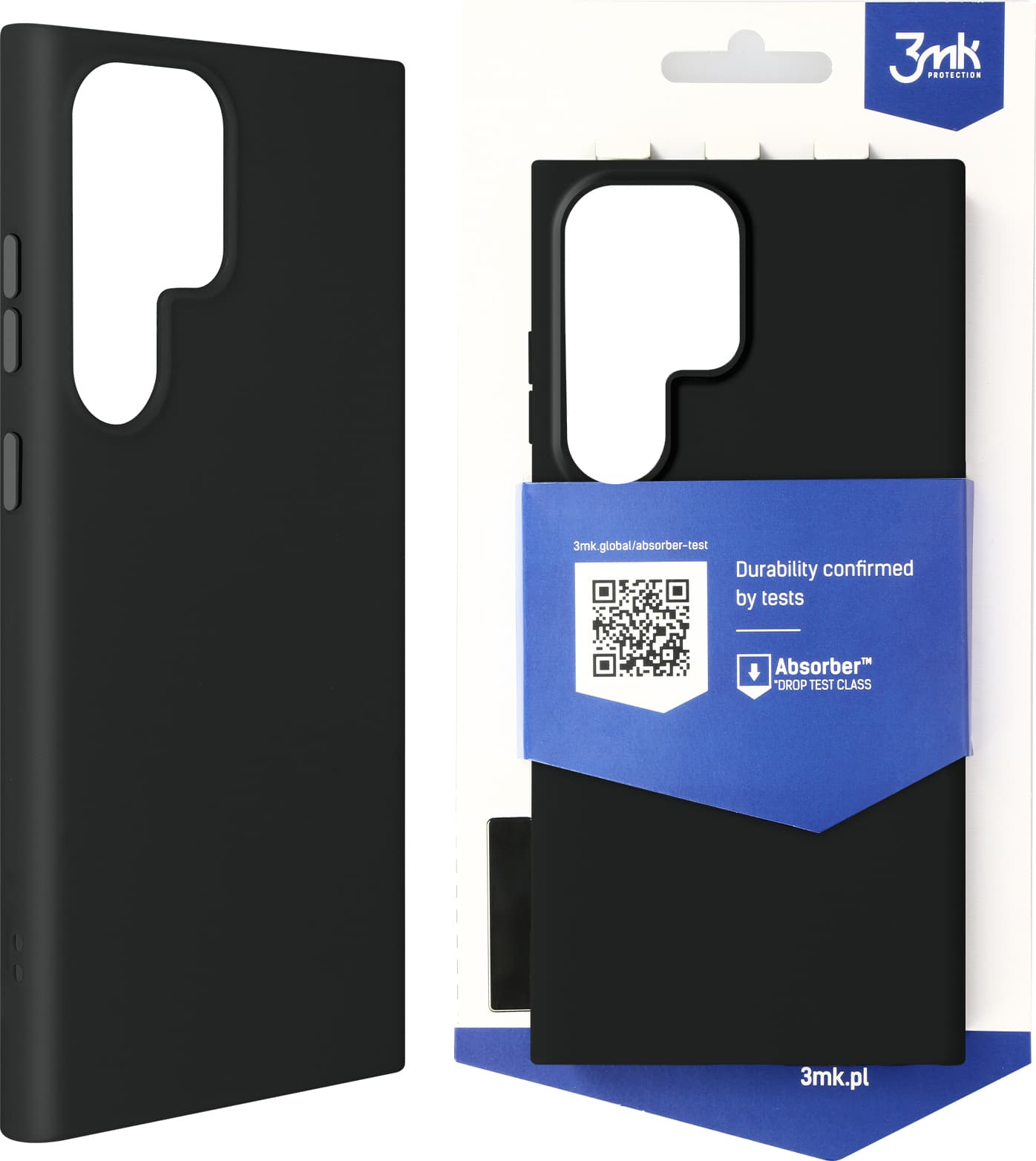 Силиконов (TPU) калъф за Samsung Galaxy S23 Ultra - 3MK Matt Case (черен)