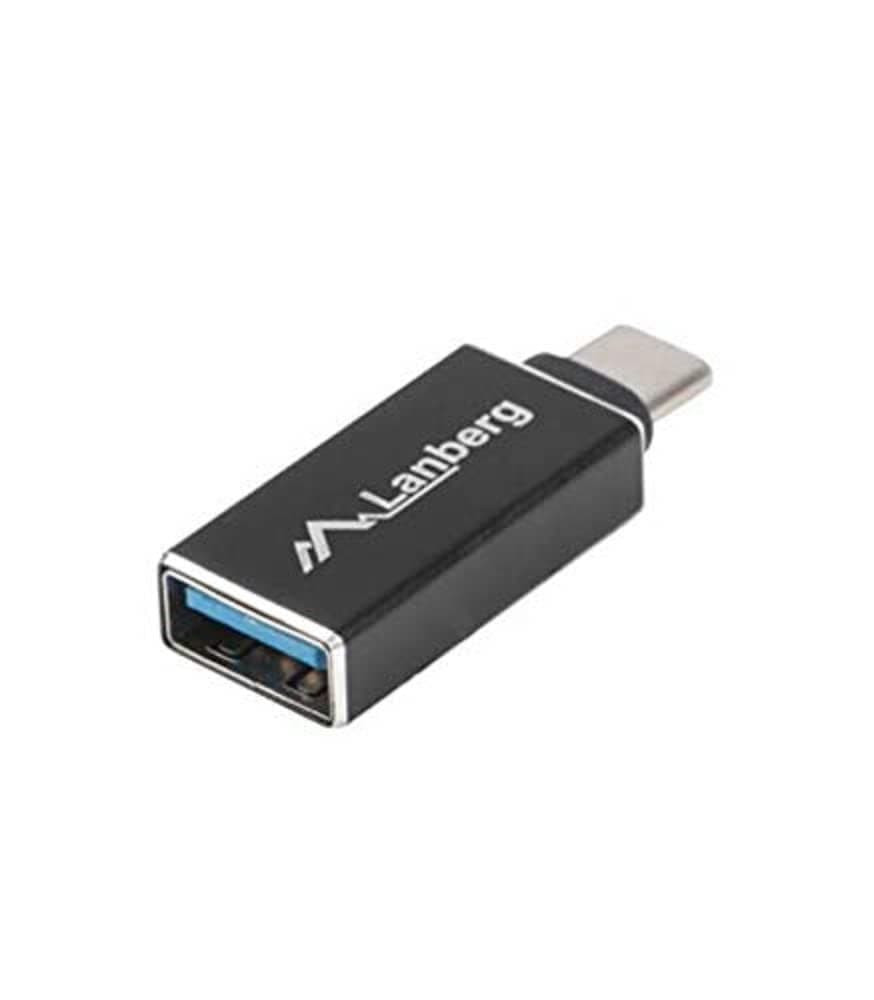 Преходник Lanberg AD-UC-UM-02, от USB Type C(м) към USB Type A(ж), черен