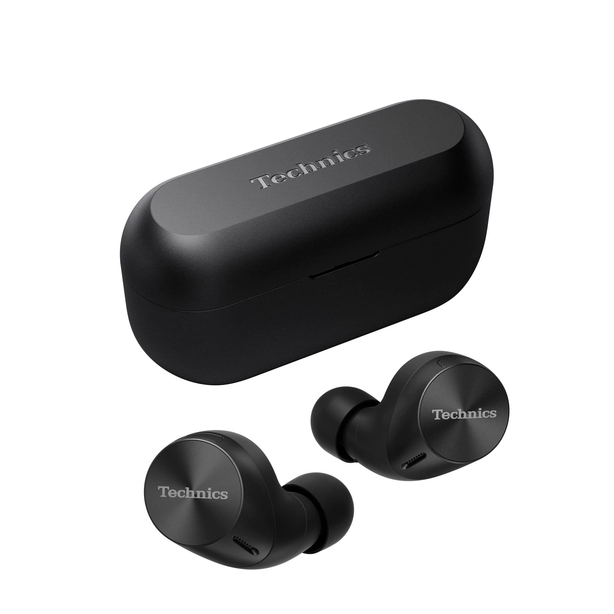 Слушалки Technics EAH-AZ60M2, безжични, Bluetooth, MEMS микрофон, хибридно шумопотискане, 8mm говорители, IPX4 защита, черни