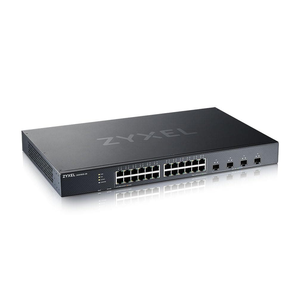 ZyXEL XGS1935-28, 28 Port Lite-L3 Smart Managed Switch, 24x Gigabit Copper and 4x 10G SFP+, hybrid mode, standalone or NebulaFlex Cloud