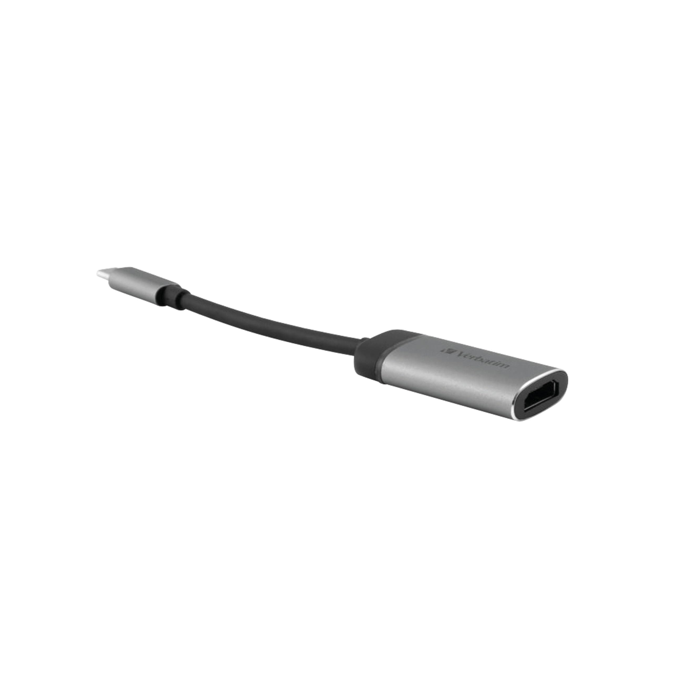 Кабел Verbatim 49143, от USB-C(м) към HDMI(ж), 0.1m, сив
