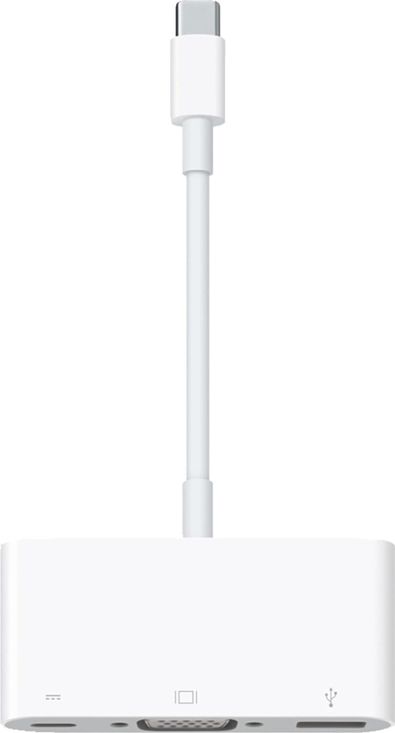 Преходник Apple, USB C(м) към VGA(ж), бял
