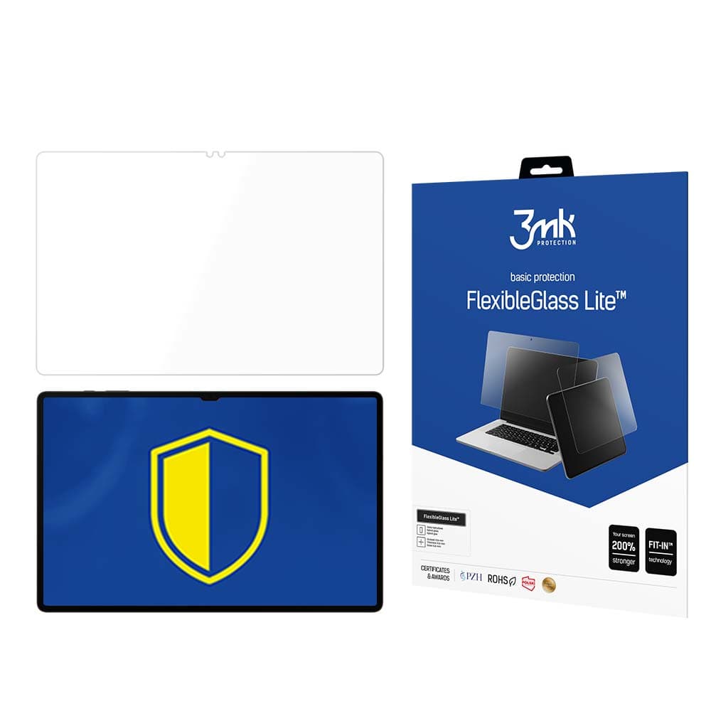 Хибридно стъклено защитно покритие за дисплея на Samsung Galaxy Tab S9 Plus - 3mk FlexibleGlass Lite Screen Protector (прозрачен)