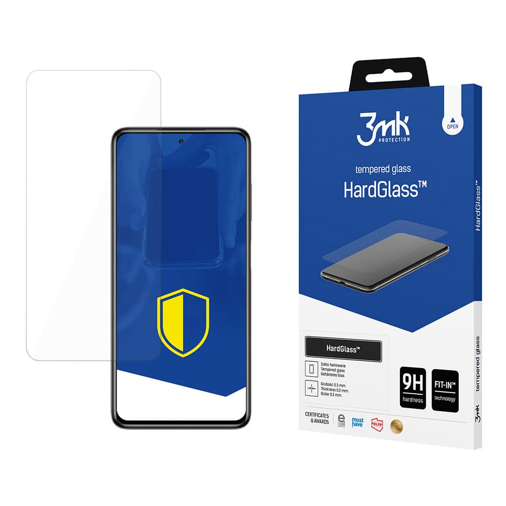 Калено стъклено защитно покритие за дисплея на Xiaomi Poco X3 Pro - 3MK HardGlass Tempered Glass 2.5D (прозрачен)