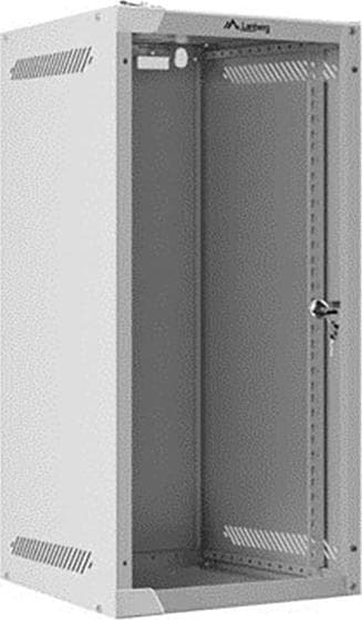 Lanberg rack cabinet 10" wall-mount 12U/280x310 for self-assembly with glass door grey (flat pack)
