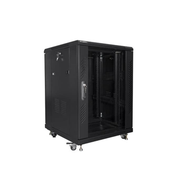 Lanberg rack cabinet 19" free-standing 15U/600x600 (flat pack) black