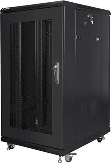 Lanberg rack cabinet 19" free-standing 22U/600x800 (flat pack) with mesh door black