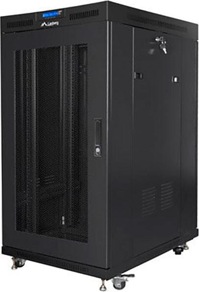 Lanberg rack cabinet 19" free-standing 22U/800x1000 (flat pack) with mesh door lcd black v2