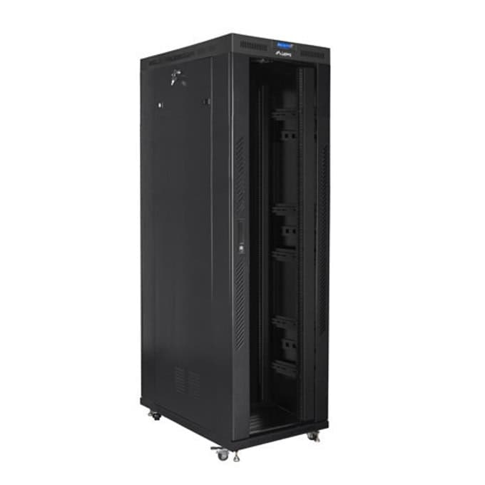 Lanberg rack cabinet 19" free-standing 42U/800x1200 (flat pack) with glass door lcd black v2