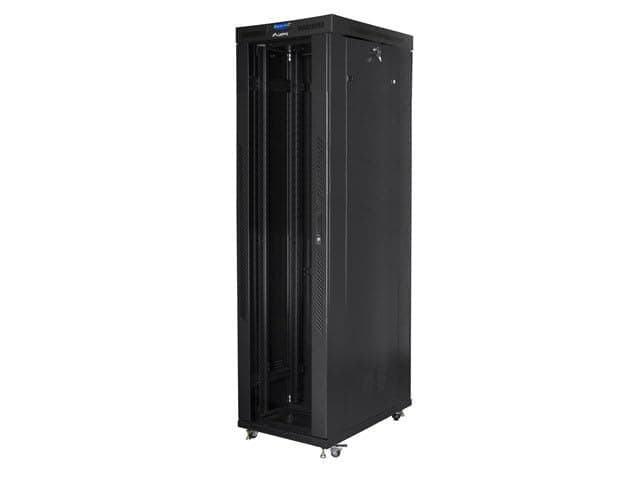 Lanberg rack cabinet 19" free-standing 47U/800x1000 (flat pack) with glass door lcd black v2