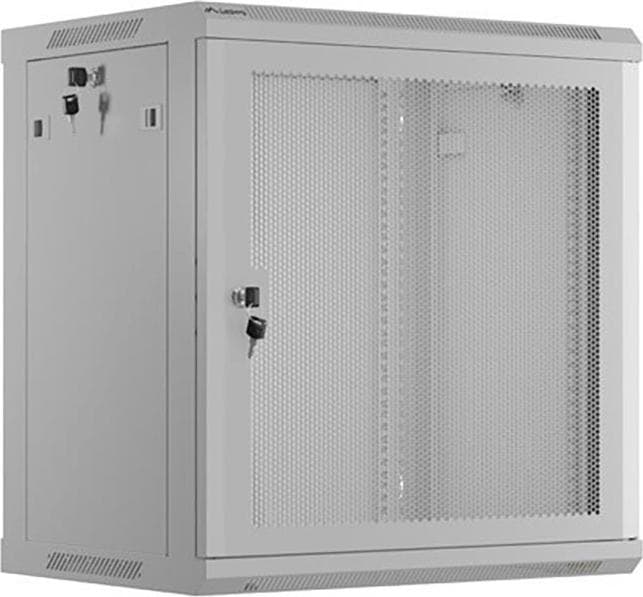 Lanberg rack cabinet 19" wall-mount 12U/600x450 with perforated door grey (flat pack)