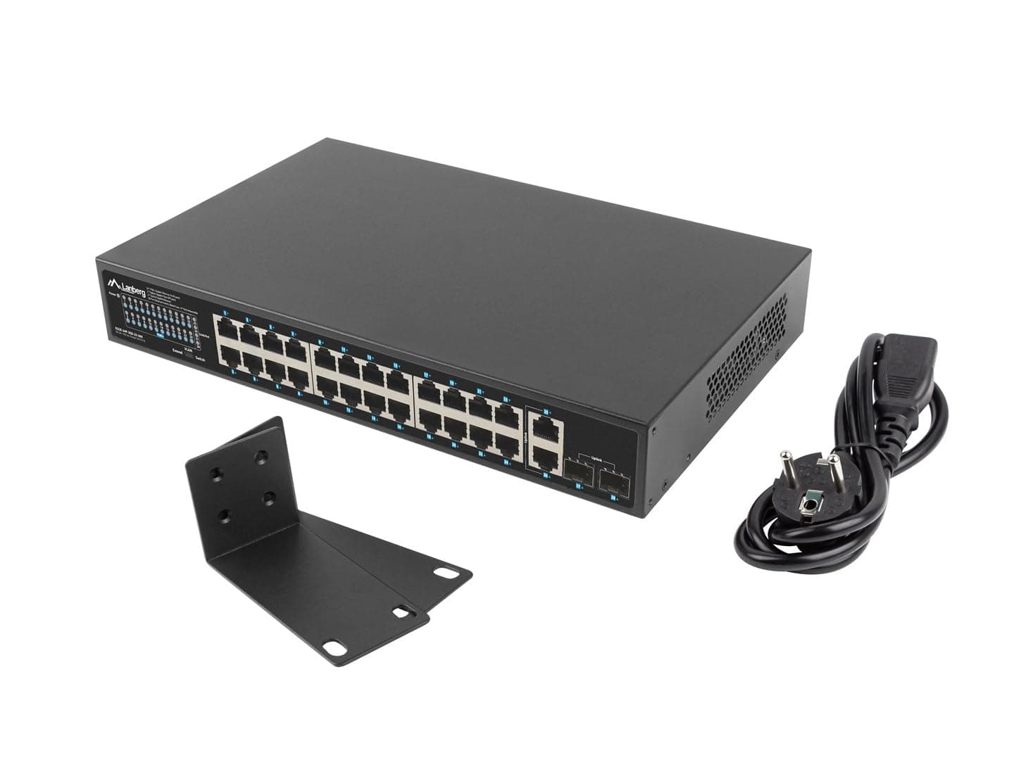 Lanberg switch 24x 1GB poe+/2x GB 2x sfp rack 19" gigabit ethernet 360w