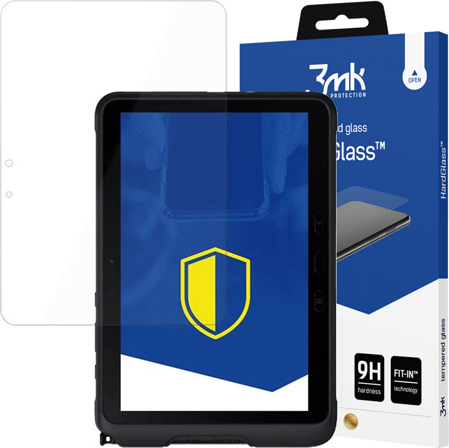 Калено стъклено защитно покритие за дисплея на Samsung Galaxy Tab Active4 Pro - 3mk HardGlass Tempered Glass 9H Screen Protector (прозрачен)