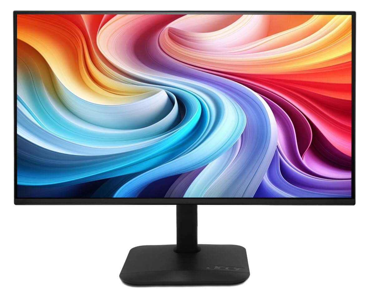 Acer KA242YGbip, 23.8'' FHD (1920X1080) ZeroFrame IPS 120Hz, 16:9, 1ms (VRB) 250nits, 1xHDMI, 1xDP, Tilt, Vesa, DP.кабел x1, черен