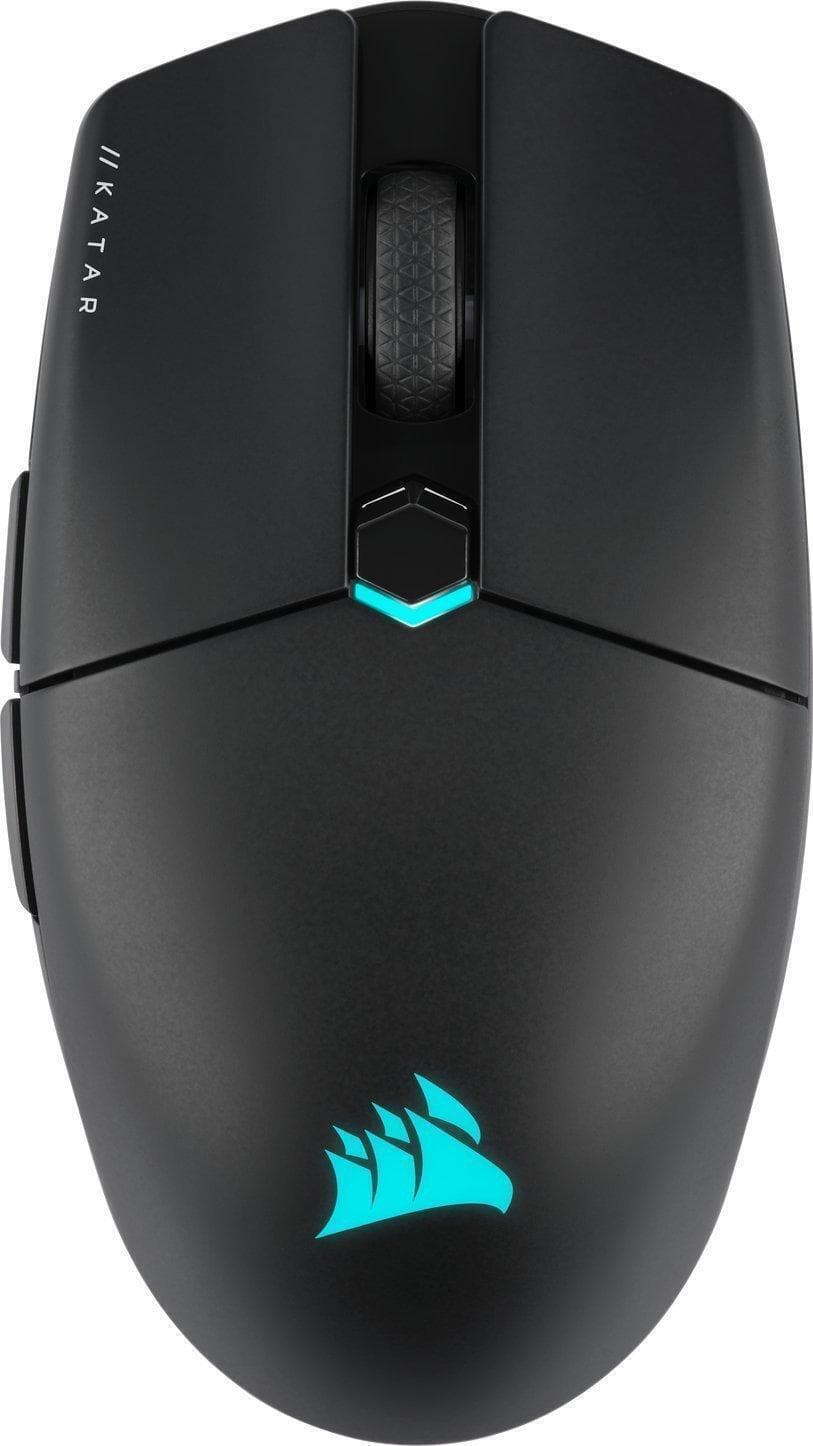 Мишка Corsair Katar Elite, оптична (26 000 dpi), безжична, Bluetooth, USB, черна, гейминг