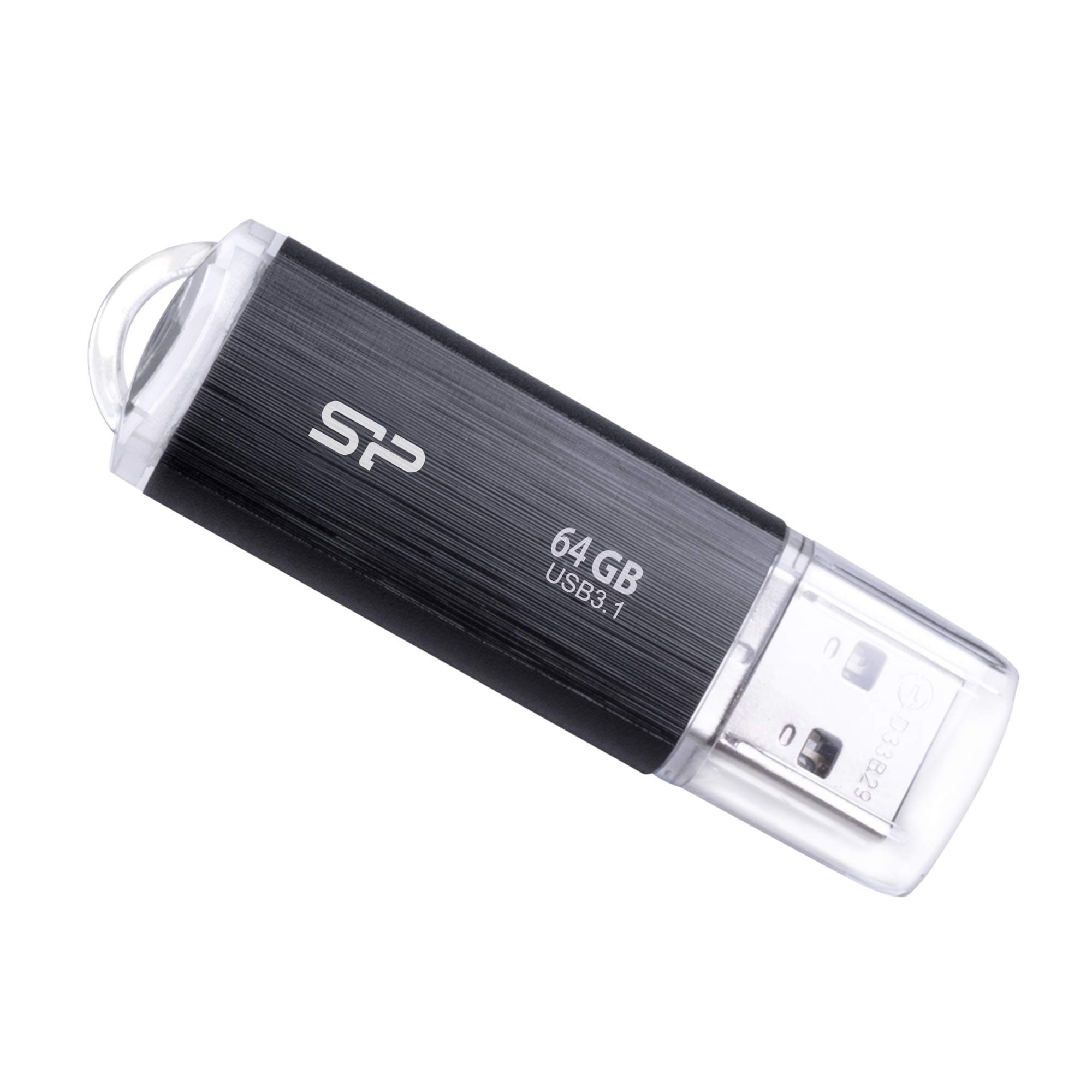 USB памет SILICON POWER Blaze B02, 64GB, USB 3.2 Gen 1, Черен