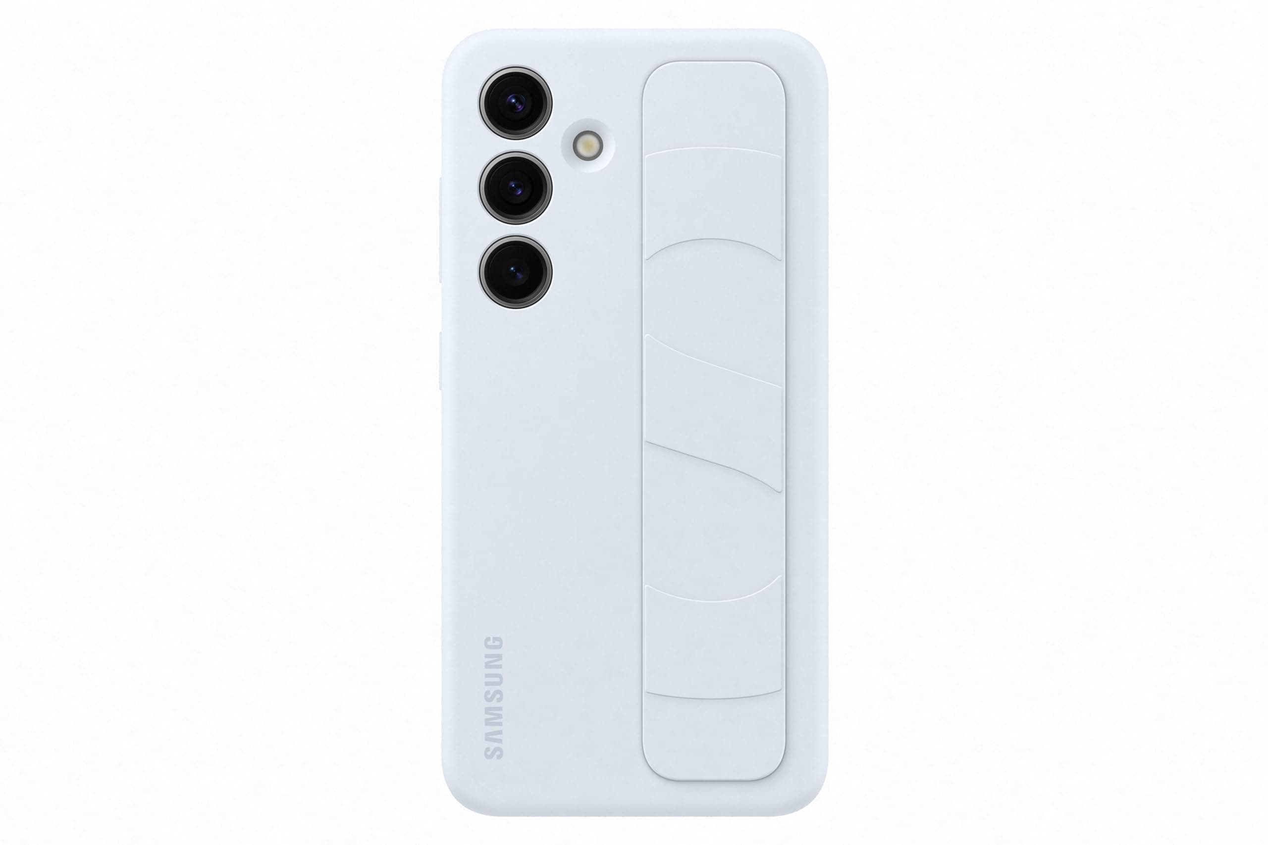 Калъф за Samsung Galaxy S24, силиконов, Samsung Standing Grip, с поставка, син