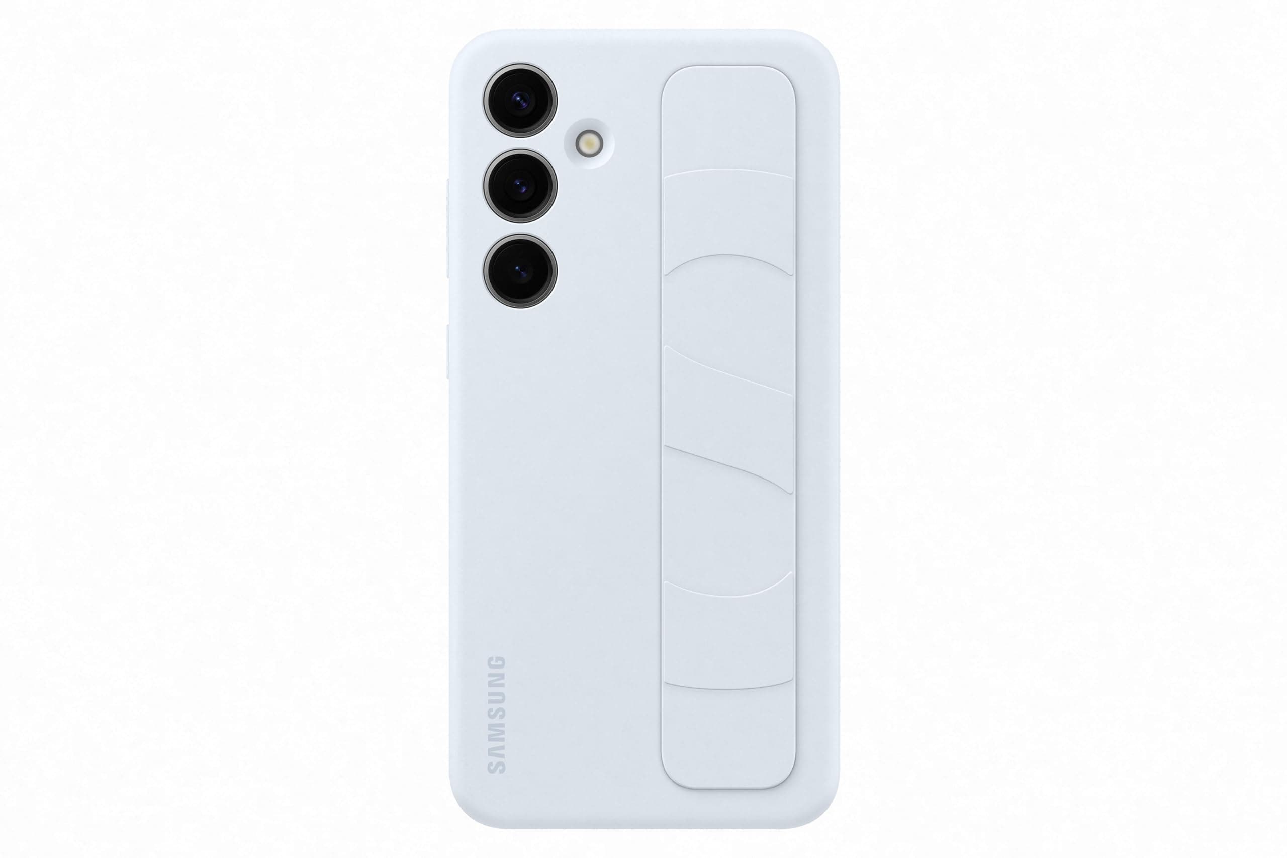 Калъф за Samsung Galaxy S24+, силиконов, Samsung Standing Grip, с поставка, син
