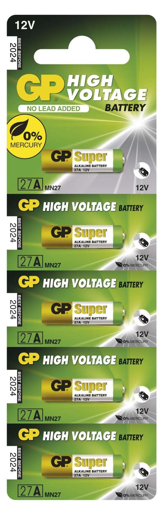 Алкална батерия GP 12 V /5бр./pack цена за 1 бр./ за аларми А27