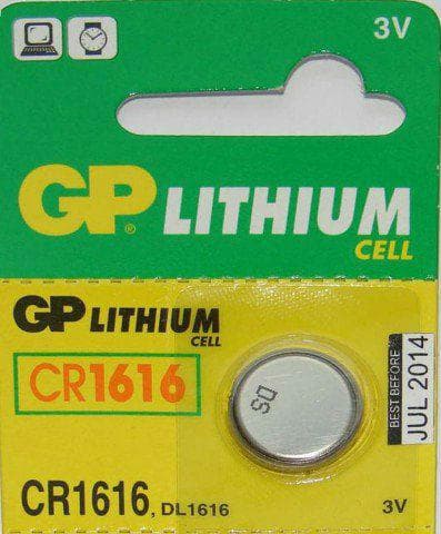 Литиева бутонна батерия GP CR 1616 3V 5 бр. в блистер /цена за 1 бр./ GP