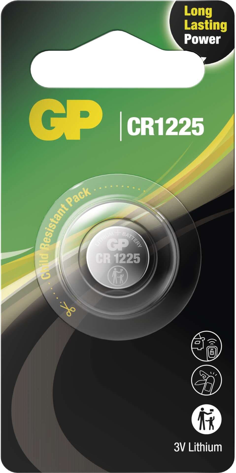 Литиева бутонна батерия GP CR1225 3V 1 бр. в блистер /цена за 1 бр./