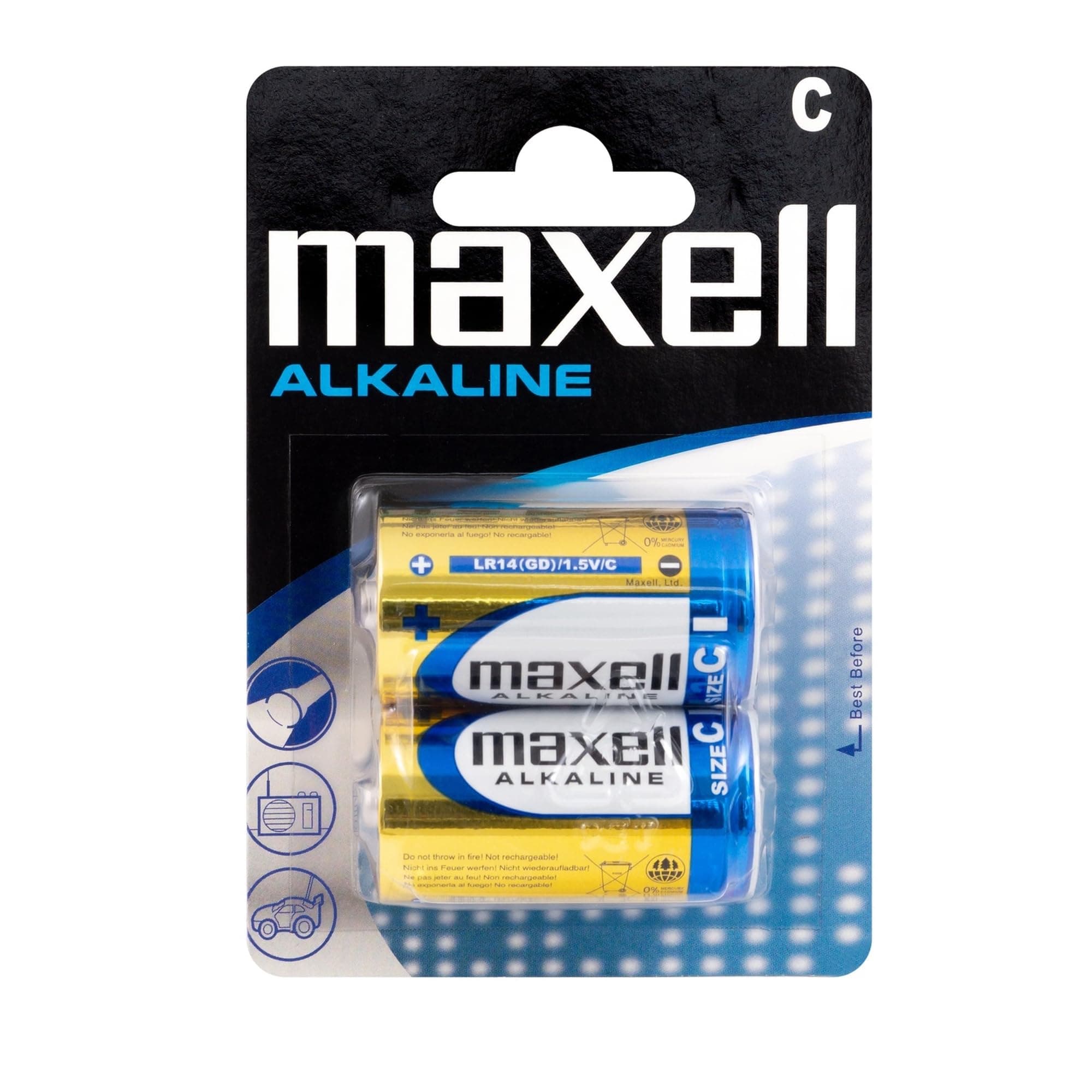 Алкална батерия MAXELL LR-14 /2 бр. в опаковка/ 1.5V