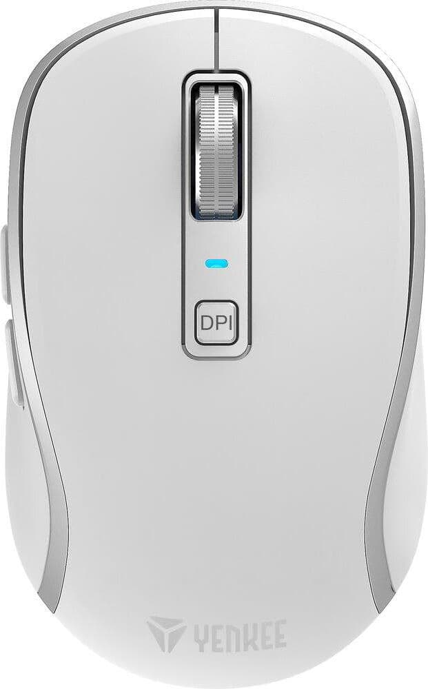 Мишка Yenkee YMS 2085WE, оптична (2400 dpi), безжична, Bluetooth, USB, бяла, 6 бутона