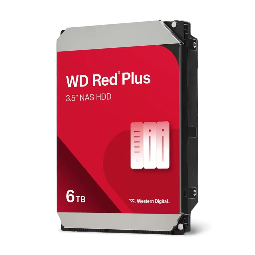 Хард диск WD Red Plus, 6TB NAS, 3.5", 256MB, 5400RPM, WD60EFPX