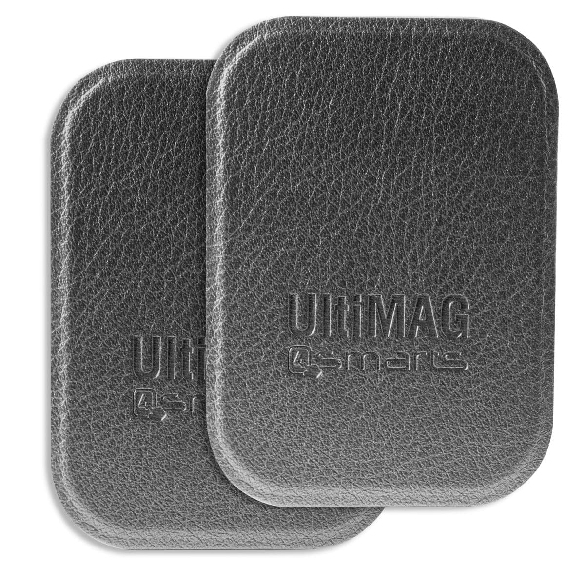 Два броя метални пластини с кожено покритие за магнитни поставки - 4smarts Ultimag Metal Plate (сив)