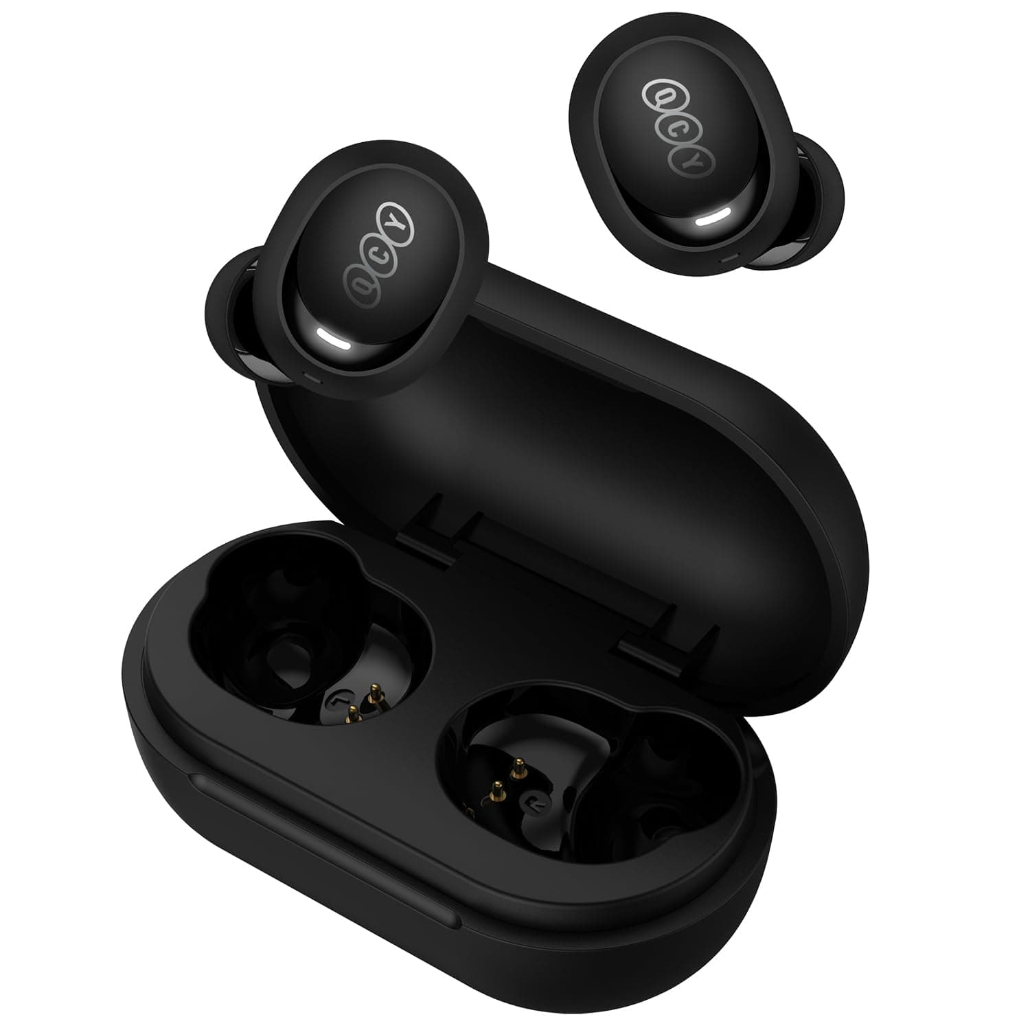 Слушалки QCY T27, безжични, Bluetooth, микрофон, до 8 часа време на работа, IPX4 защита, черни