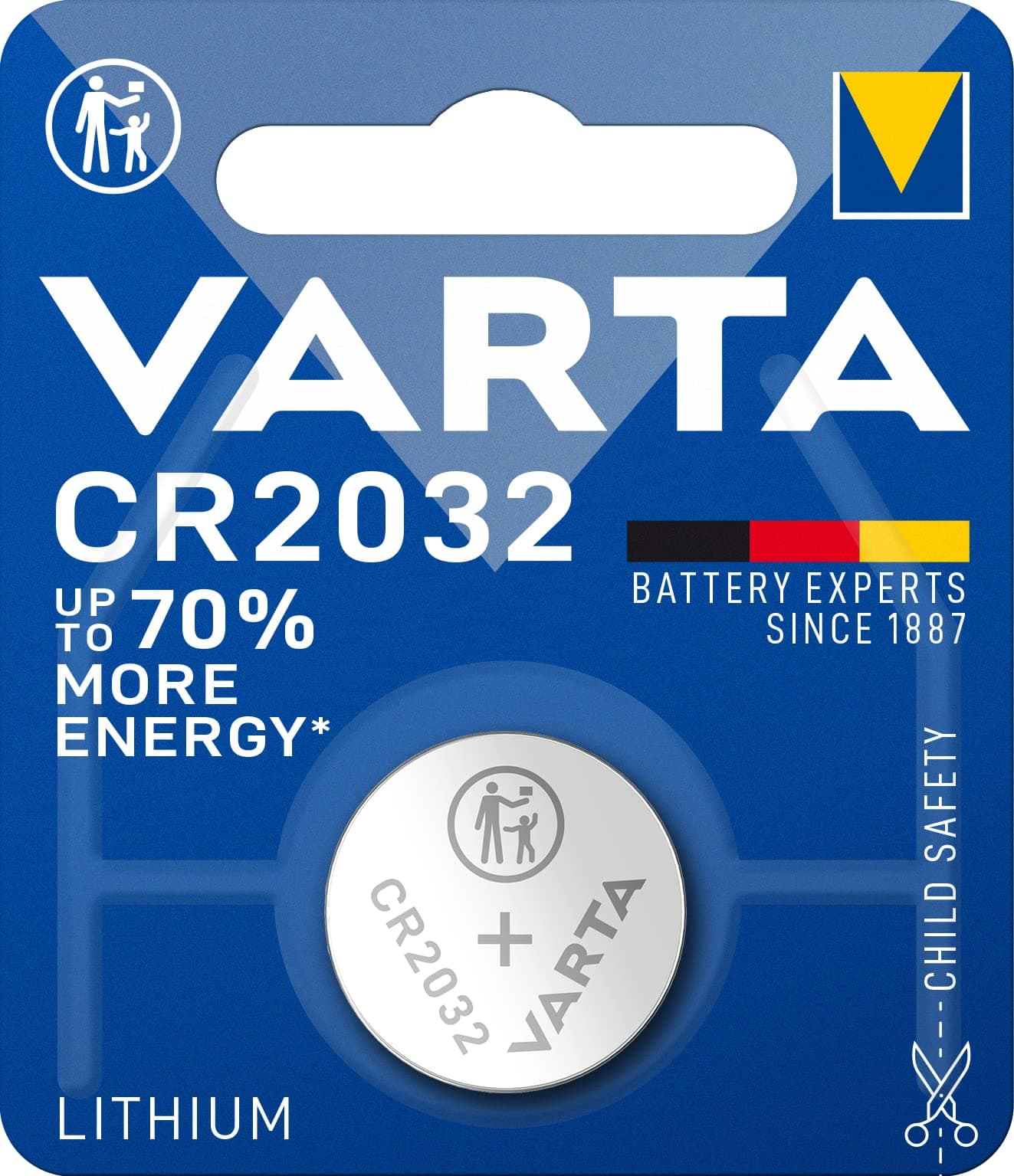 Бутонна батерия литиева VARTA CR2032 3V 1 бр. в блистер