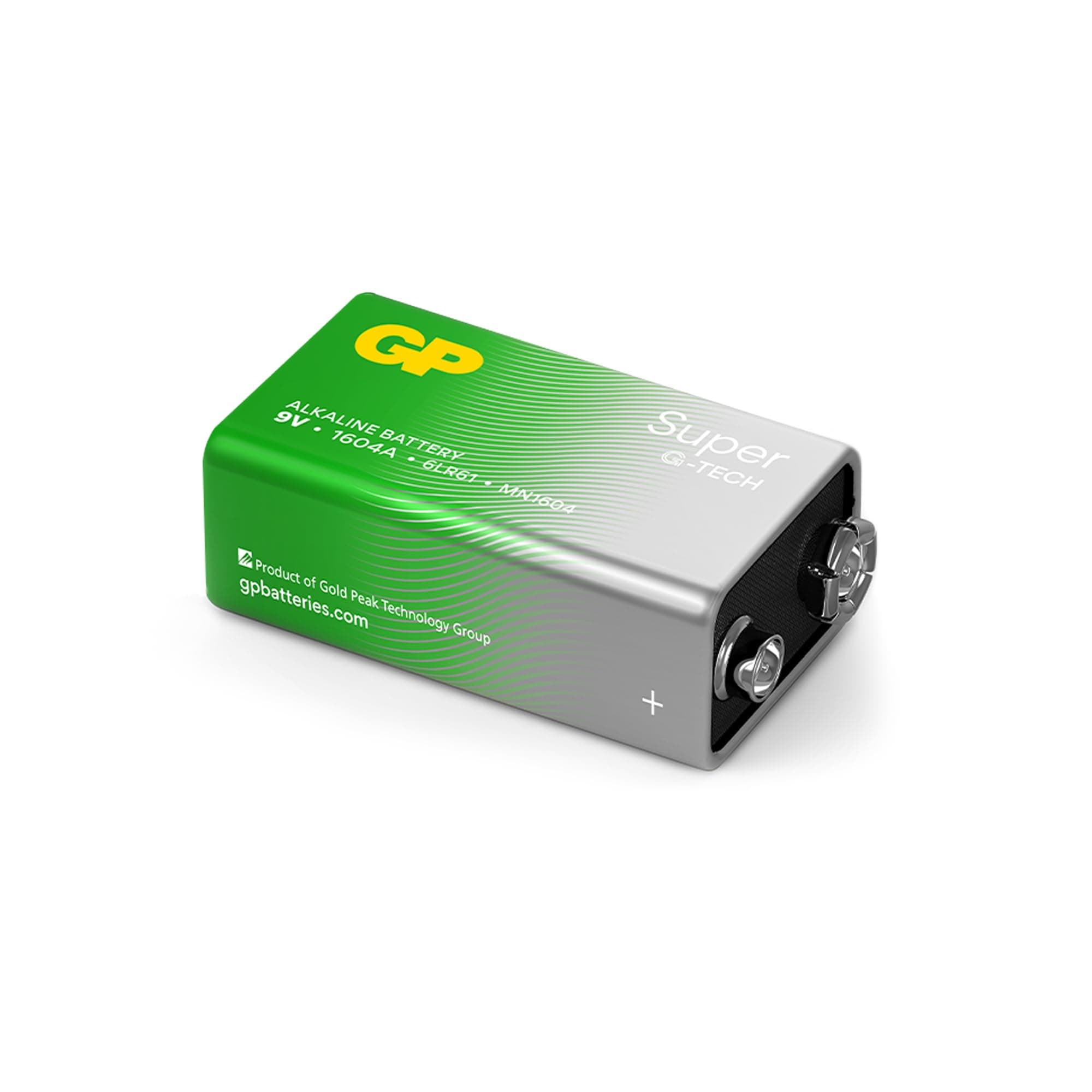 Алкална батерия GP SUPER 6LF22, 6LR61, 9V, 1 бр. блистер, 1604A