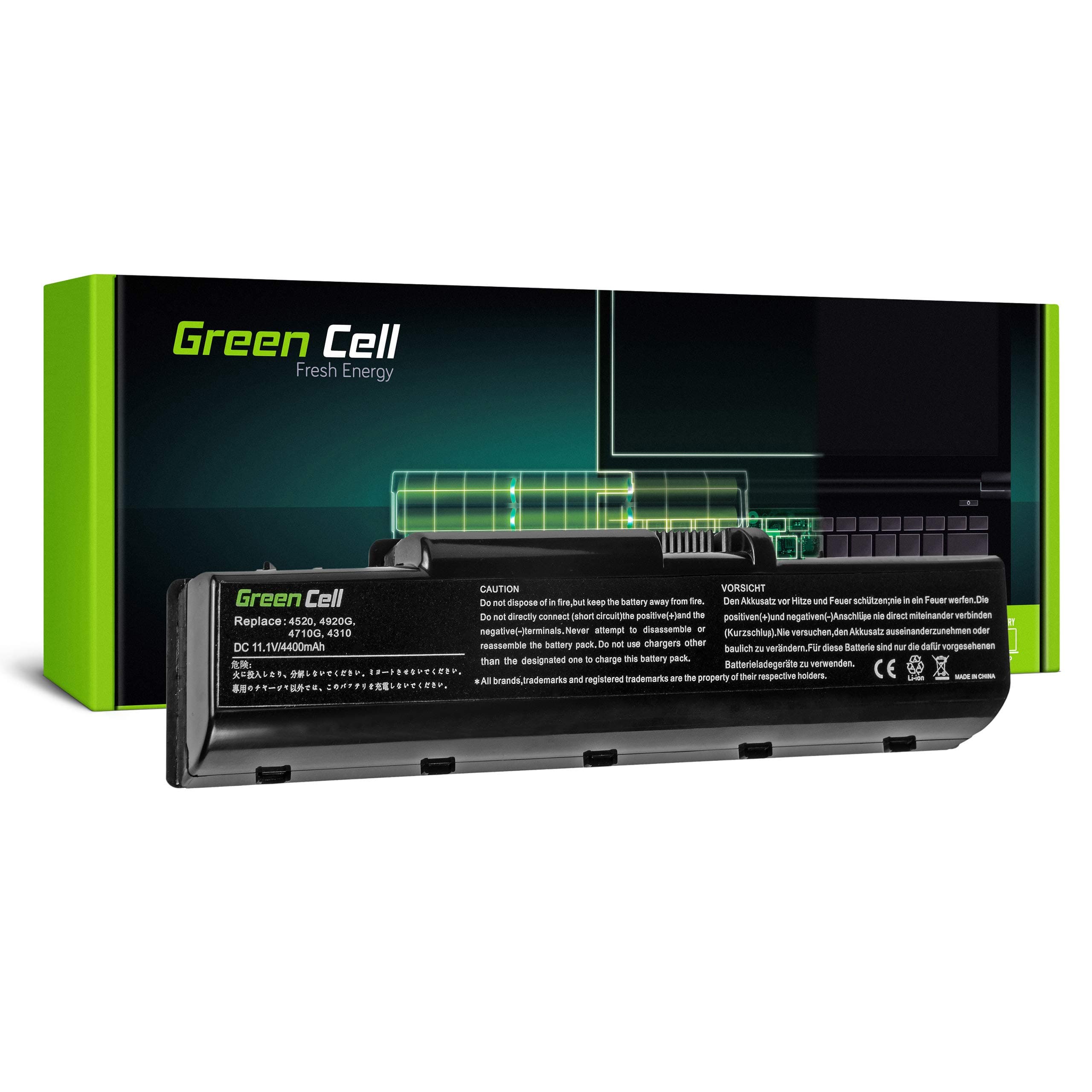 Батерия за лаптоп GREEN CELL, Acer Aspire 4310/4520/4710/4920/4930G AS07A41/ASO7A42, 11.1V, 4400mAh