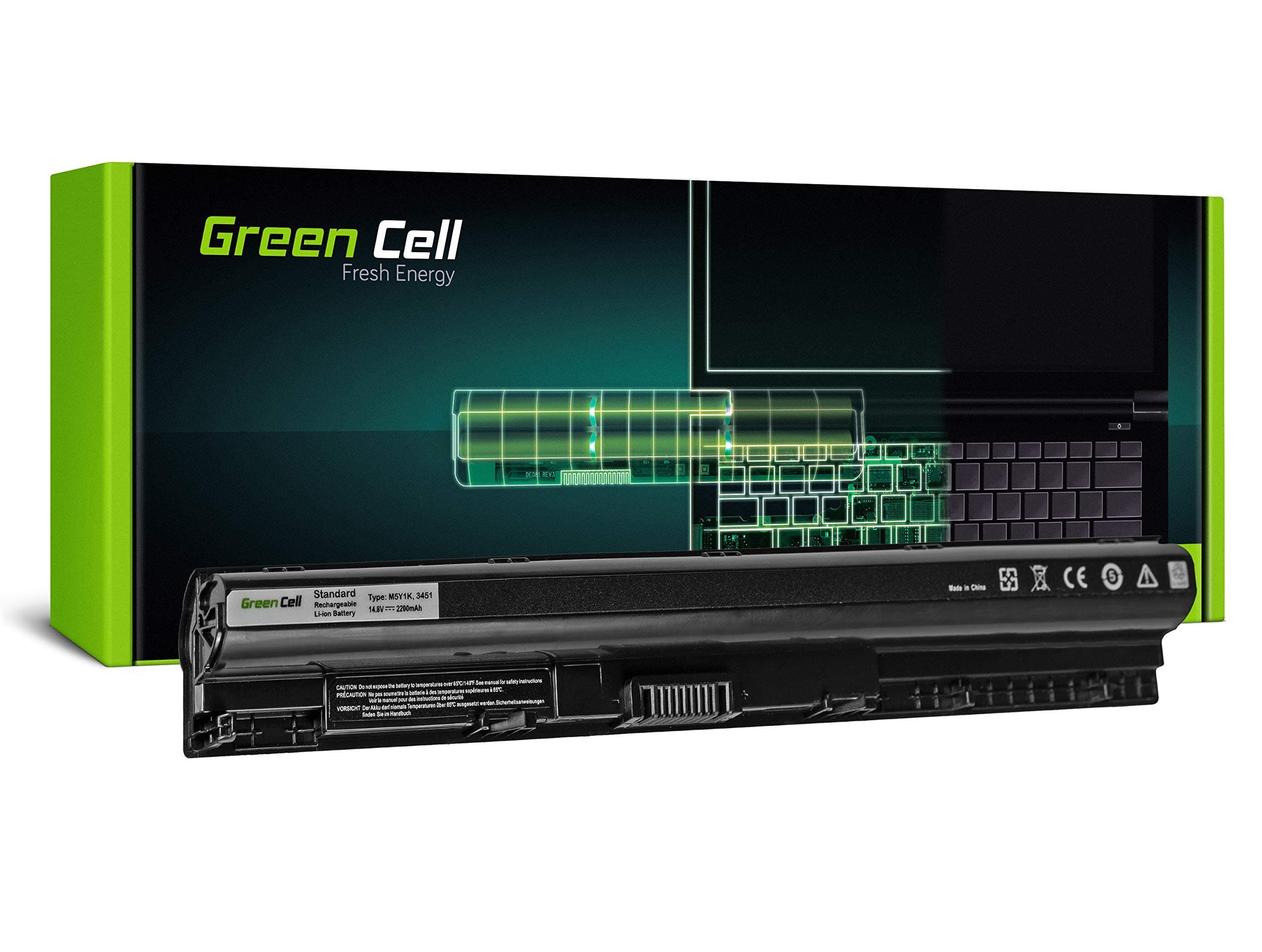Батерия за лаптоп GREEN CELL, Dell Inspiron 14 3451, 15 3555 3558 5551 5552 5555 5558, 17 5755 5758, Vostro 3458 3558, 14.8V, 2200mAh