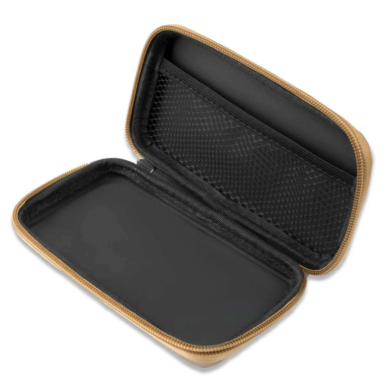 Стилен органайзер за смартфон до 5 инча, кабели, слушалки и др. - 4smarts Set Box with Zipper (златист)
