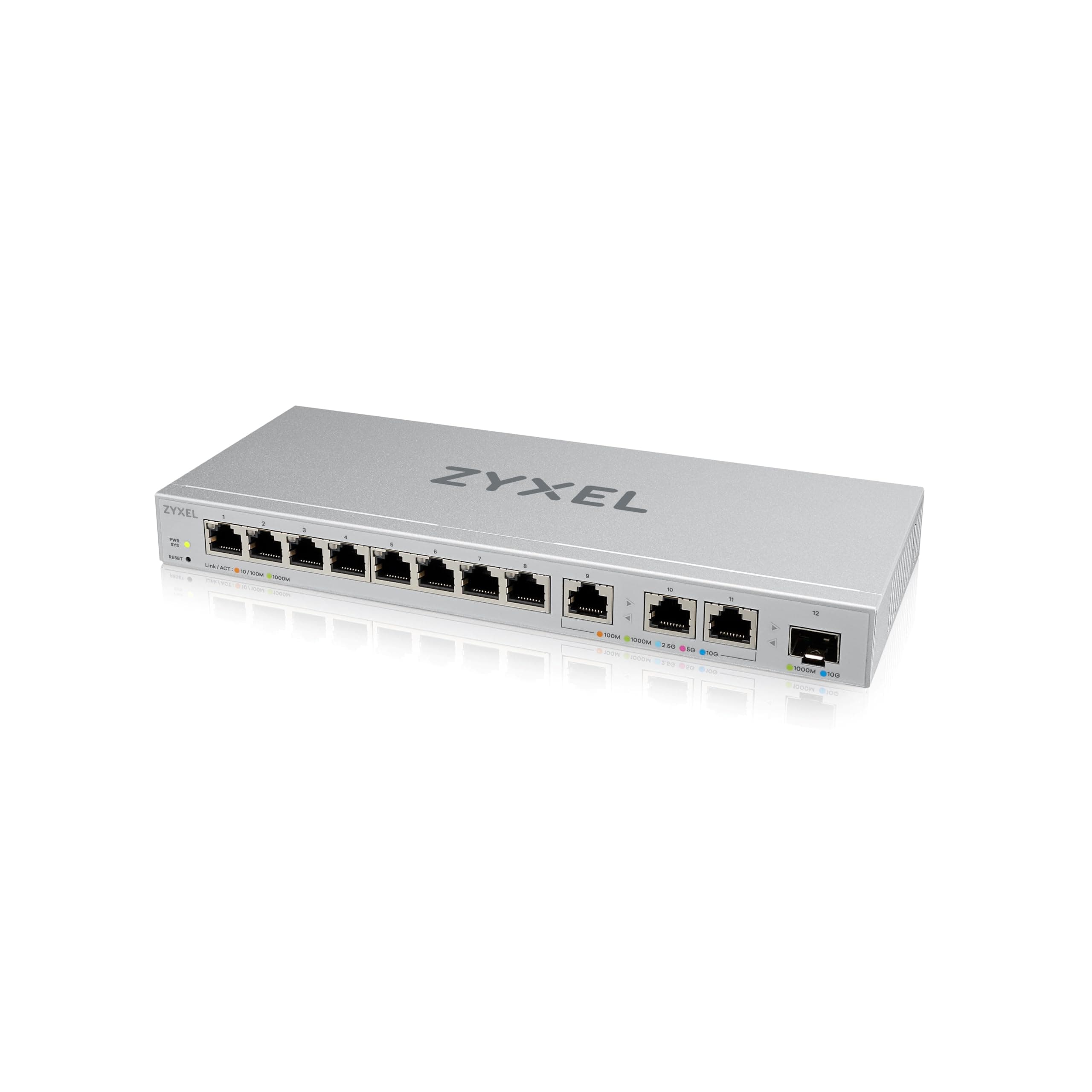 Суич ZYXEL XGS1250-12, 12 портов уеб управляем с 3x10G ports + 1xSFP+