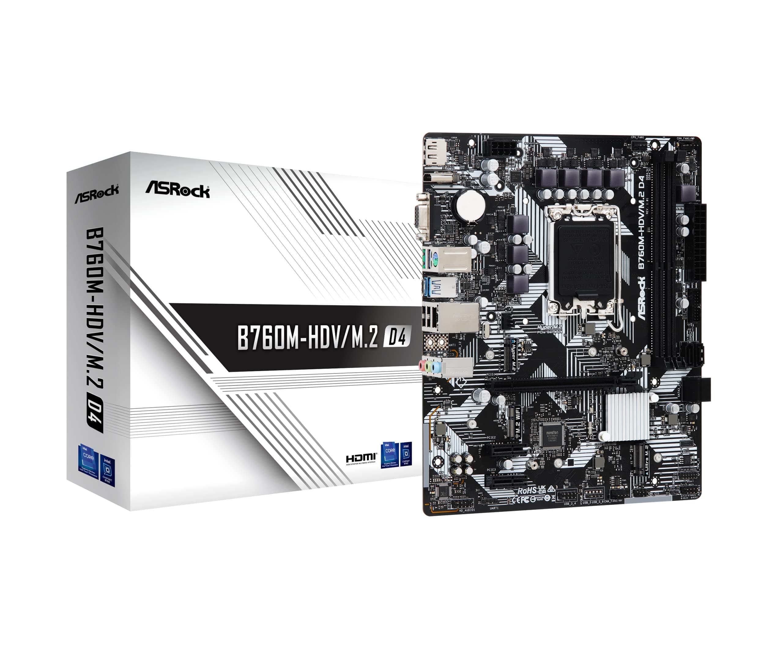 Дънна платка ASRock B760M-HDV M.2, LGA1700, ATX