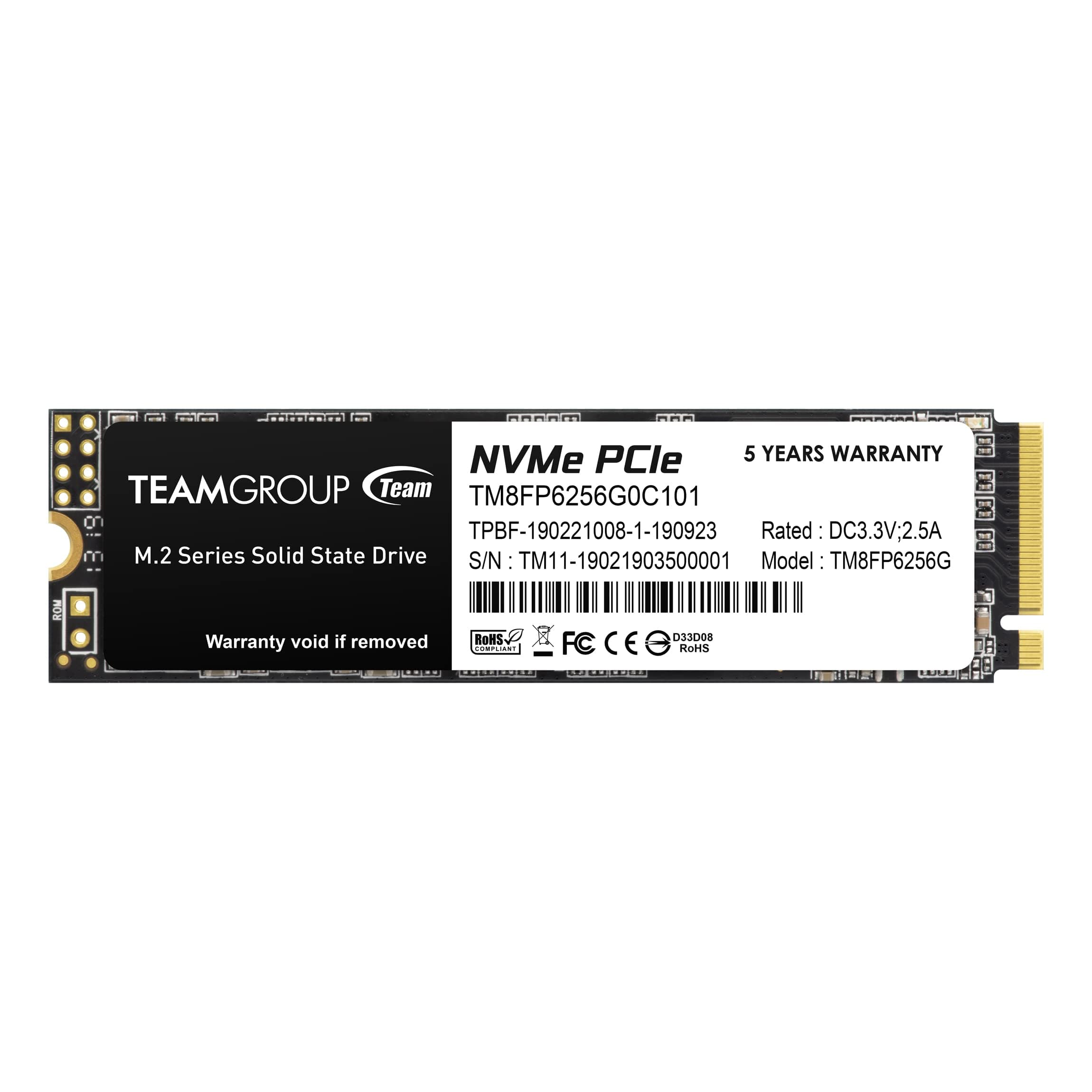 SSD Team Group MP33, M.2 2280 256GB PCI-e 3.0 x4 NVMe
