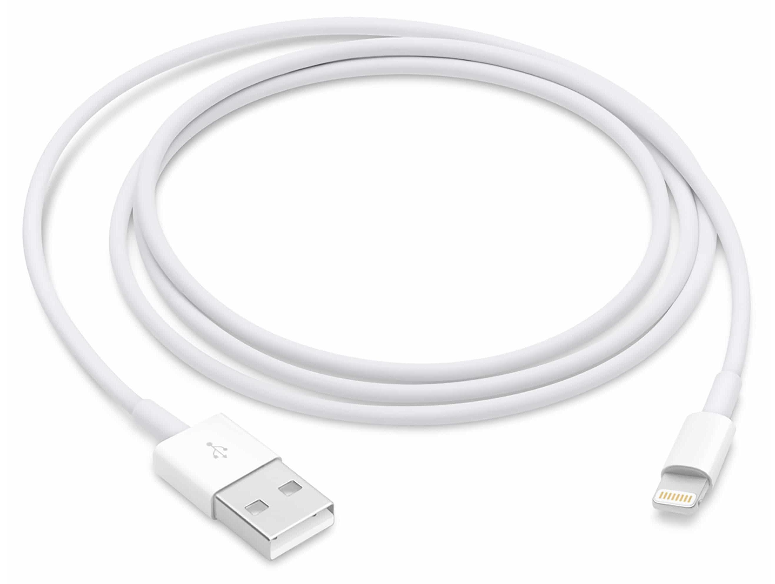 Кабел Apple, от Lightning(м) към USB (м), 1.0m, бял