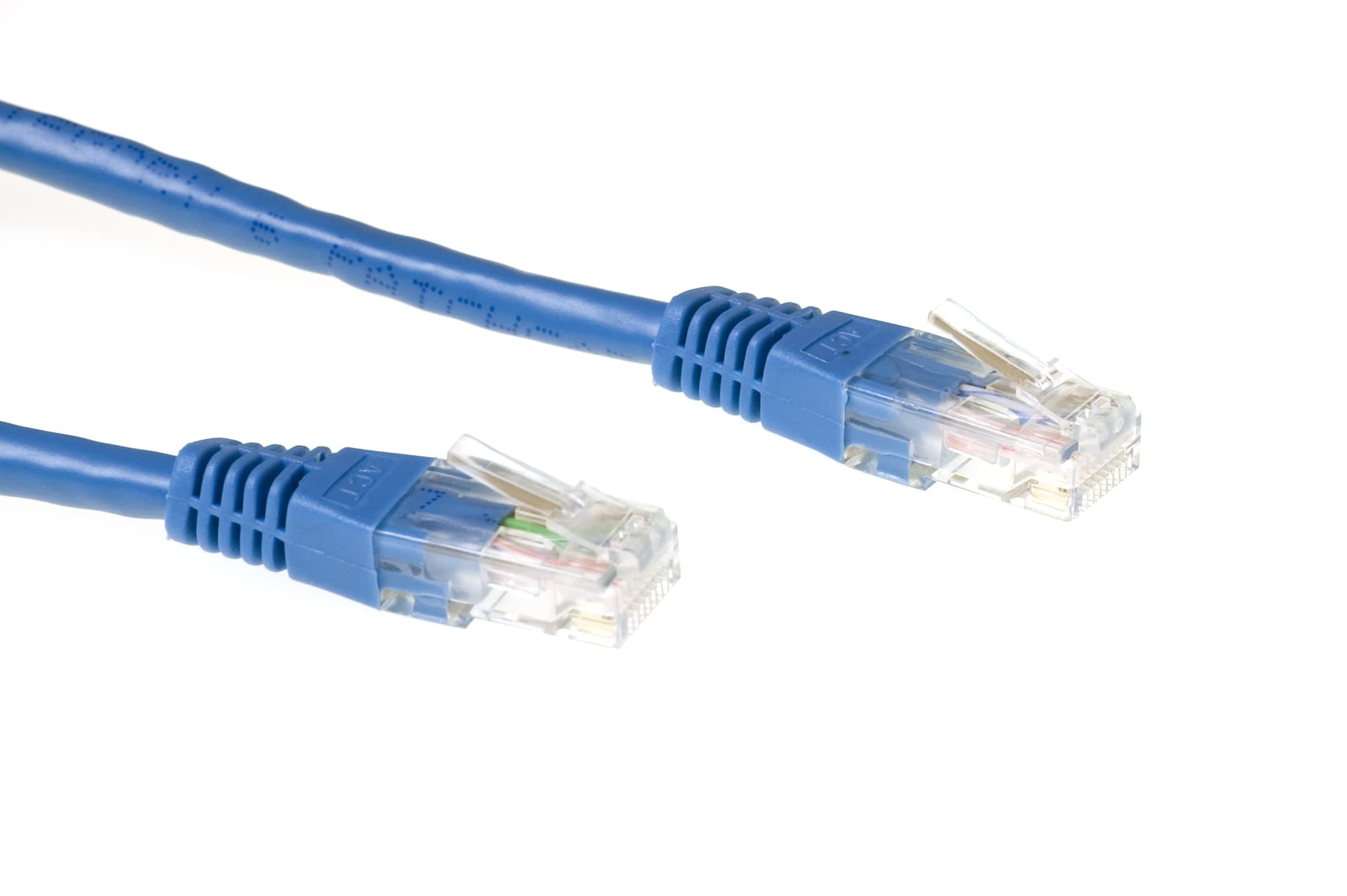 Мрежов пач кабел ACT U/UTP, CAT 6, RJ-45 - RJ-45, 3.0 m, Медни проводници, Син, Булк опаковка