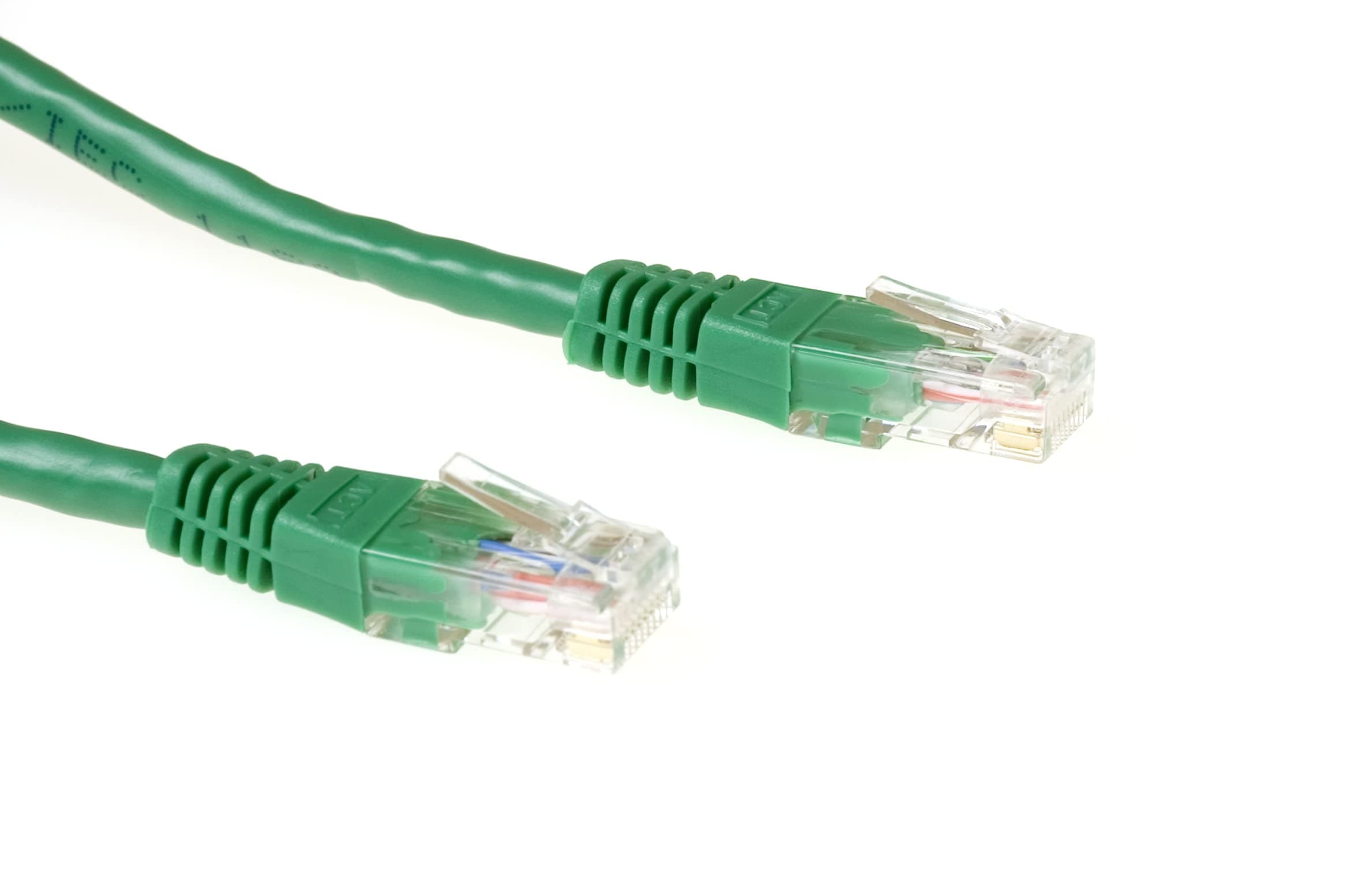 Мрежов пач кабел ACT U/UTP, CAT 6, RJ-45 - RJ-45, 5.0 m, Медни проводници, Зелен, Булк опаковка